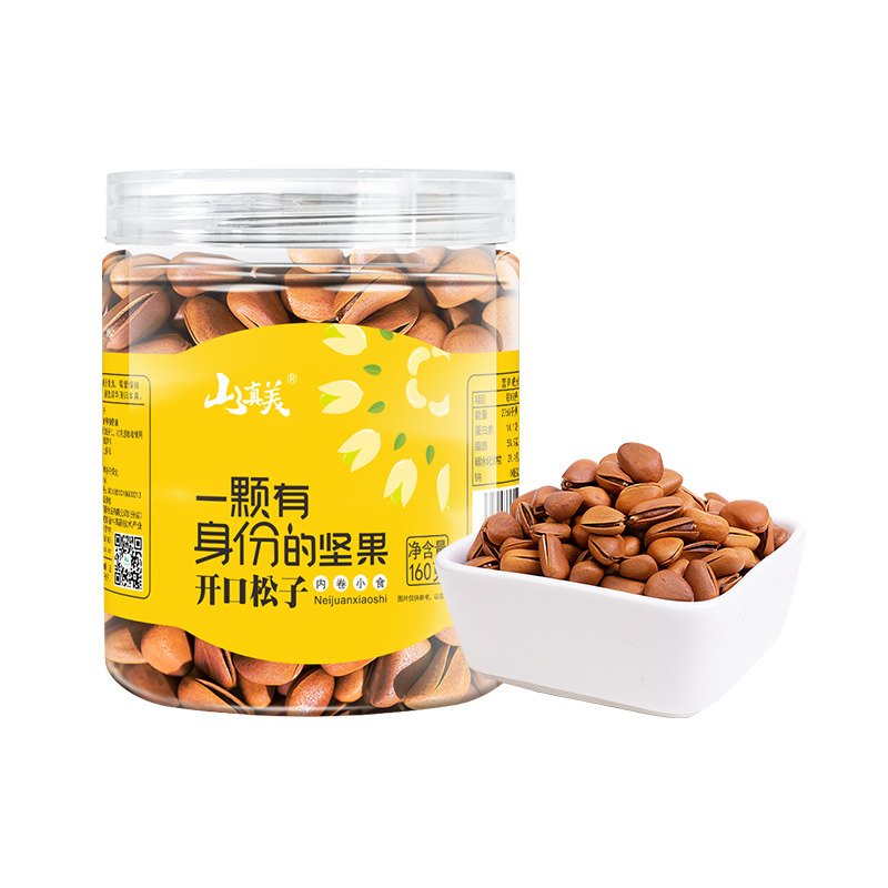 山真美山真美開口松子160g（新罐裝）